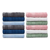 Mush Bamboo Face Towel | Ultra Soft, Absorbent & Quick Dry Towel for Facewash, Gym, Travel, Yoga. Recommended for Acne Prone Skincare (12, Assorted 1)